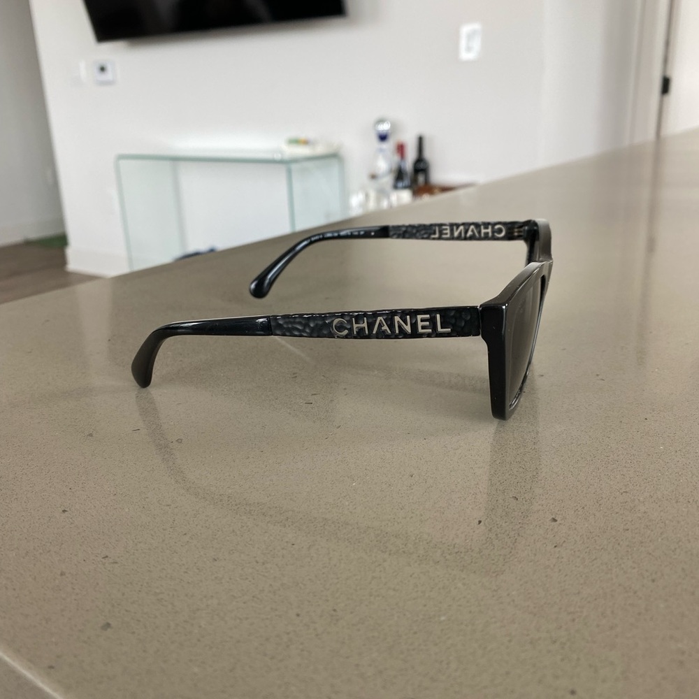 Chanel black sunglasses. Lightly worn
